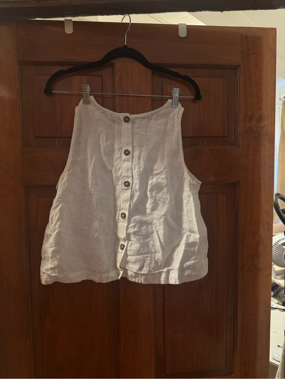 J. Crew White Linen Sleeveless Tank - Picture 2 of 4